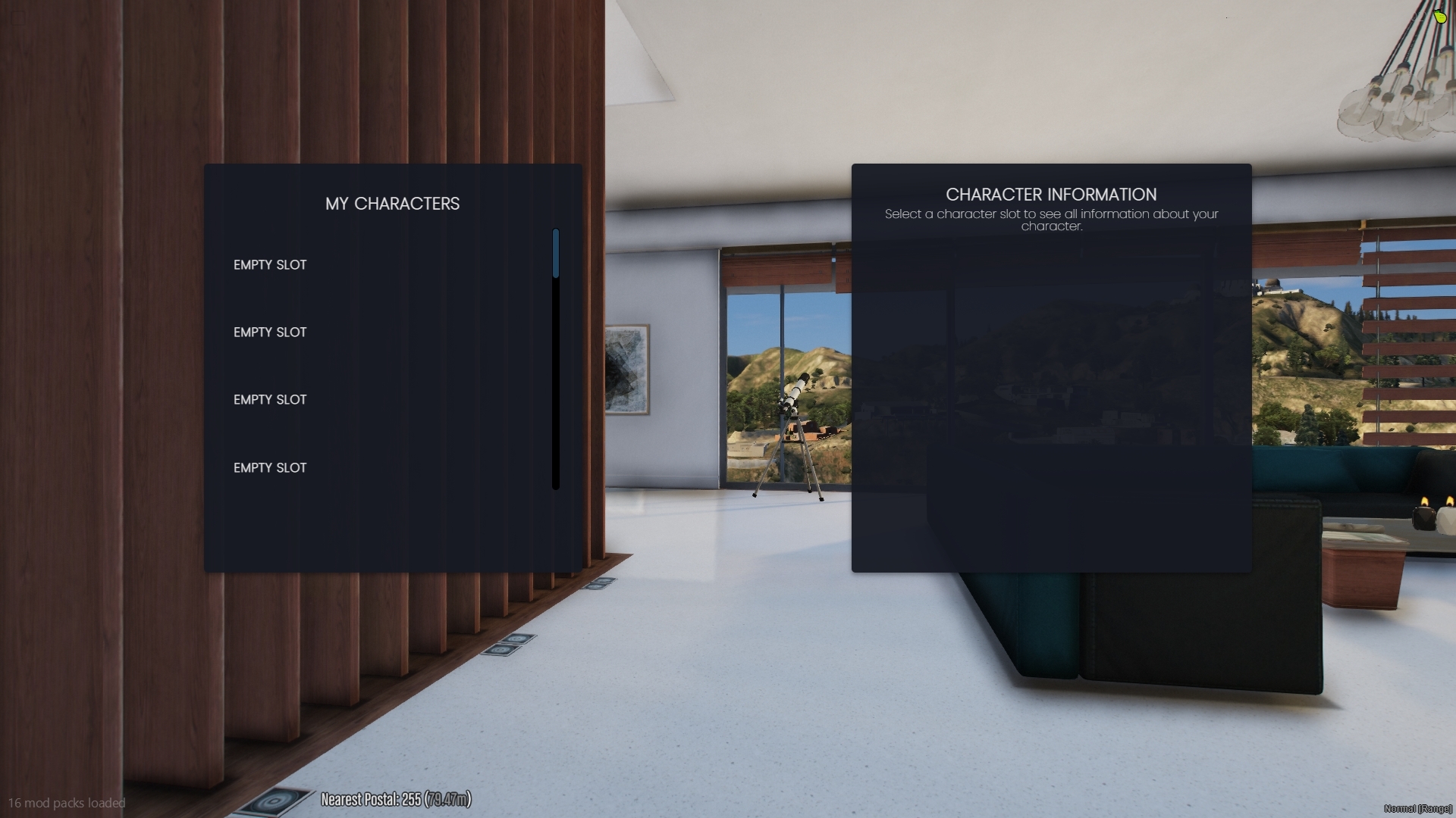 Character Selection Screen